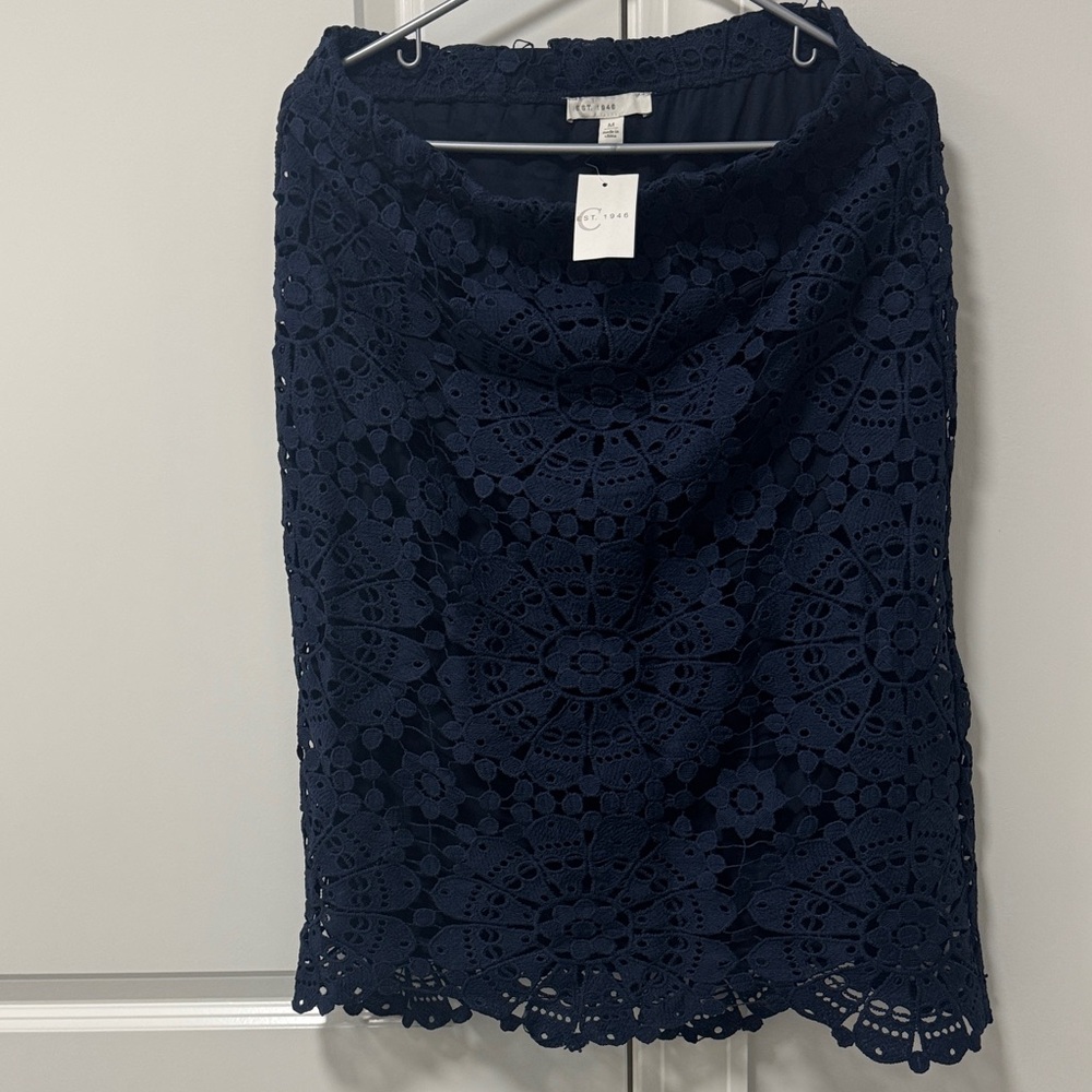 Cato Navy Lace Pencil Skirt